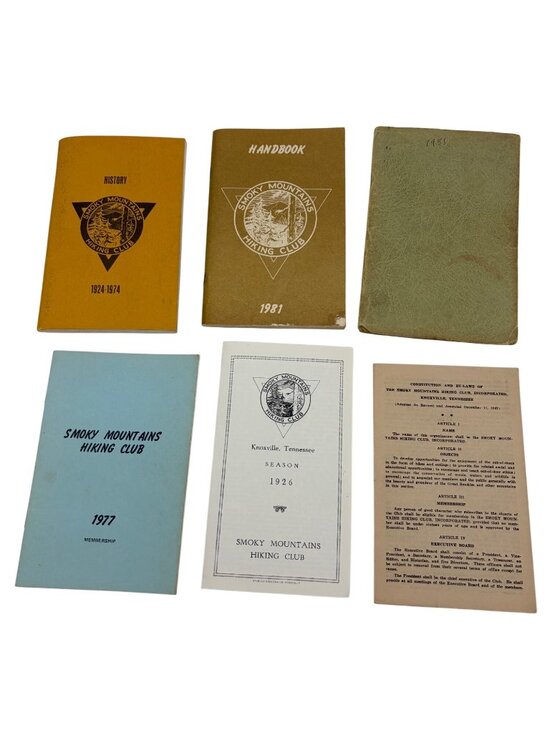 Smoky Mountain Hiking Club Other - Smoky Mountains Hiking Club Ephemera Lot 1937 1951 1976 1926 Pamphlet Reprint